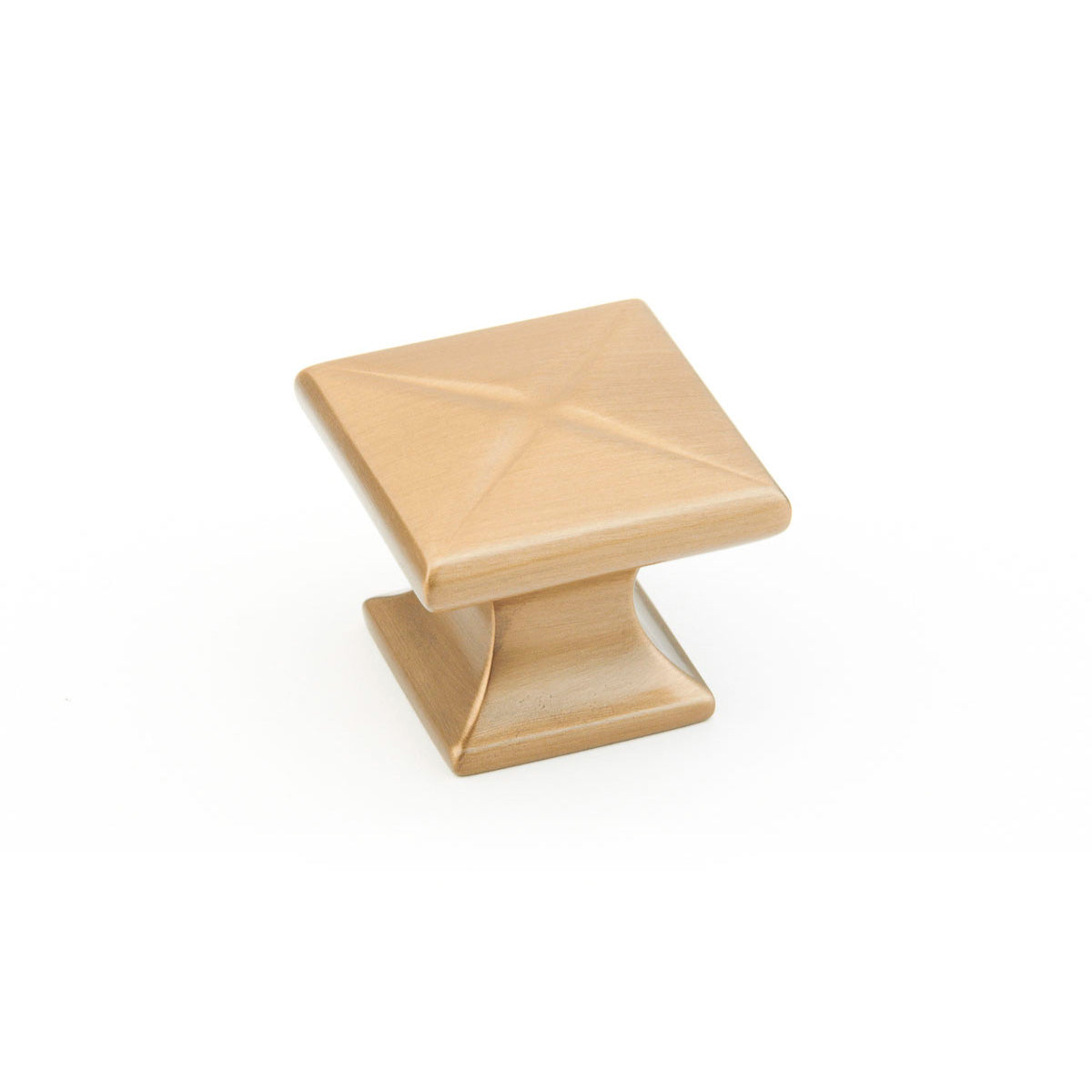 Schaub Northport Square Knob 1-3/8" Brushed Bronze