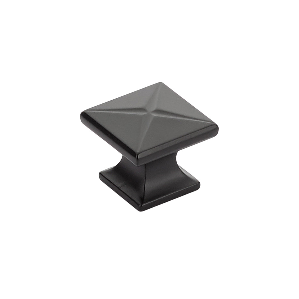 Schaub Northport Square Knob 1-3/8" Matte Black
