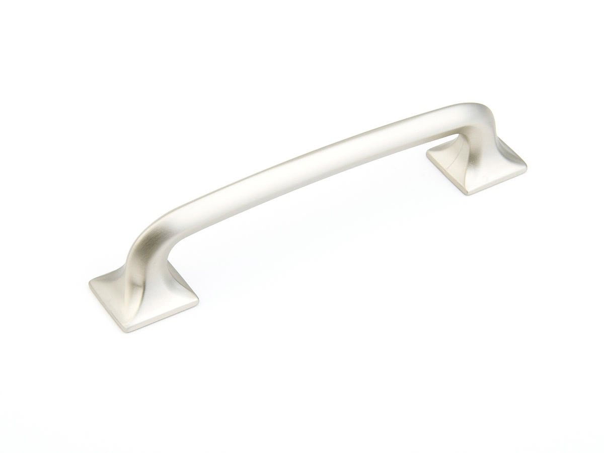 Schaub Northport Pull with square bases 5" Satin Nickel