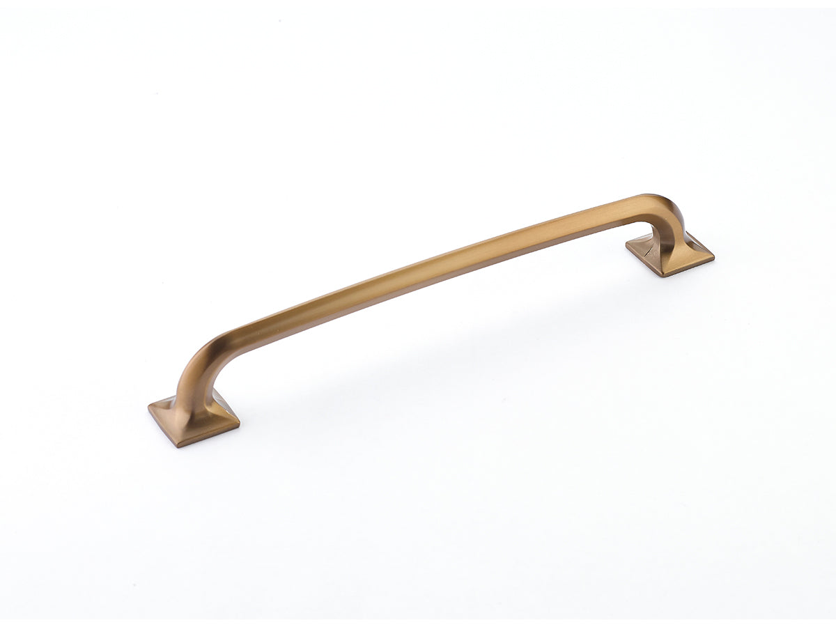 Schaub Northport Pull with square bases 8" Brushed Bronze