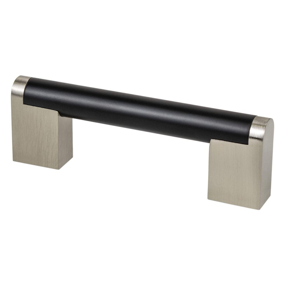 Berenson Studio Remix Pull - 96mm (3-25/32 in) - Matte Black and Brushed Nickel