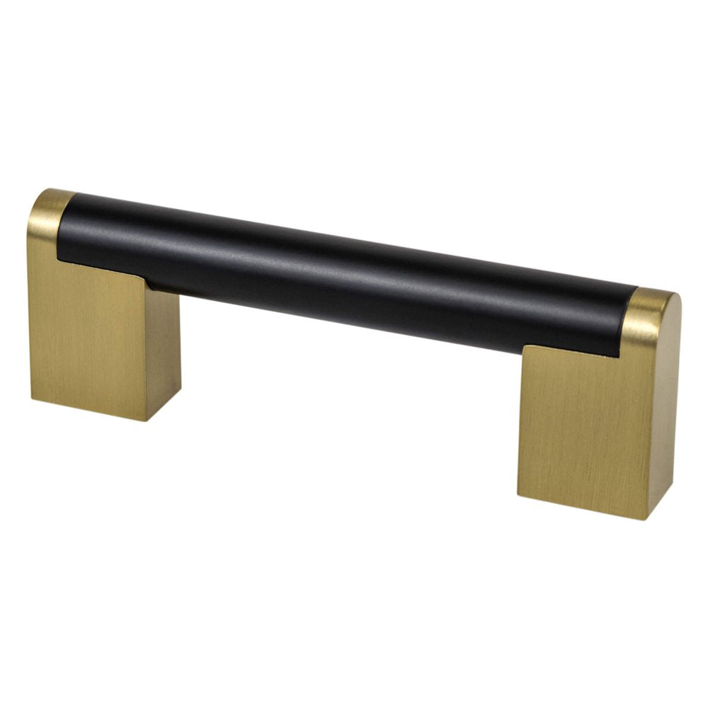 Berenson Studio Remix Pull - 96mm (3-25/32 in) - Matte Black and Modern Brushed Gold