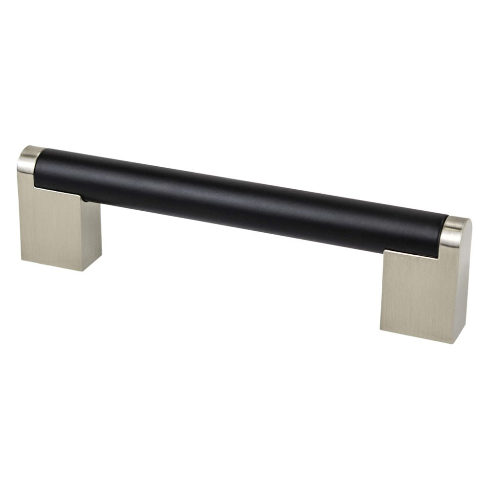 Berenson Studio Remix Pull - 128mm (5-1/16 in) - Matte Black and Brushed Nickel