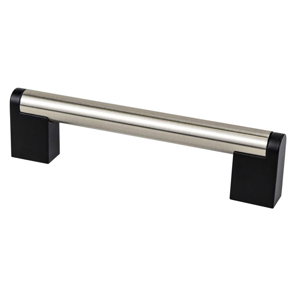 Berenson Studio Remix Pull - 128mm (5-1/16 in) - Brushed Nickel and Matte Black