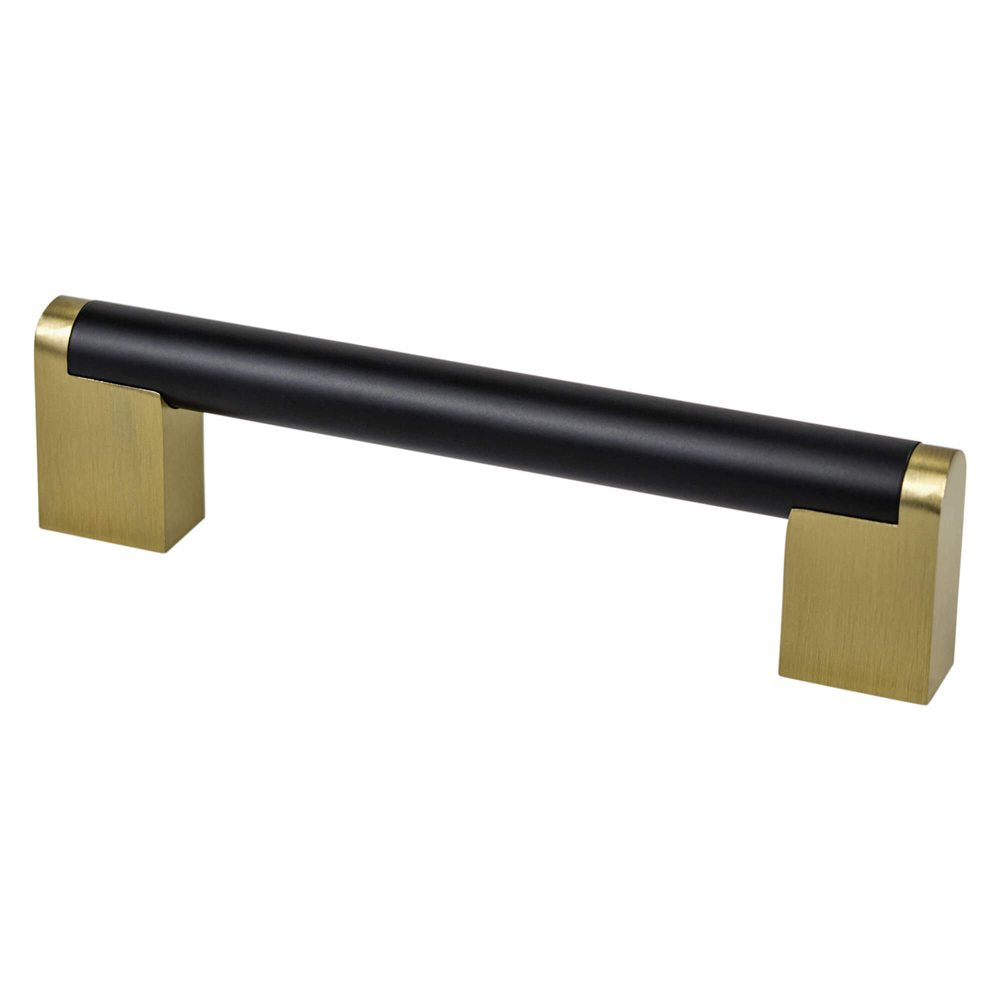 Berenson Studio Remix Pull - 128mm (5-1/16 in) - Matte Black and Modern Brushed Gold