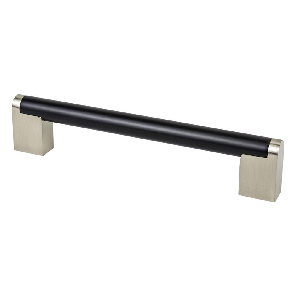 Berenson Studio Remix Pull - 160mm (6-5/16 in) - Matte Black and Brushed Nickel