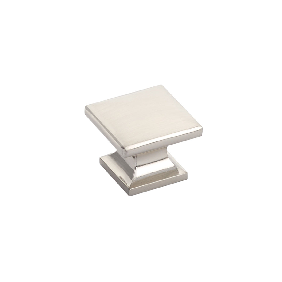 Schaub Northport Smooth Square Knob 1-3/8" Brushed Nickel