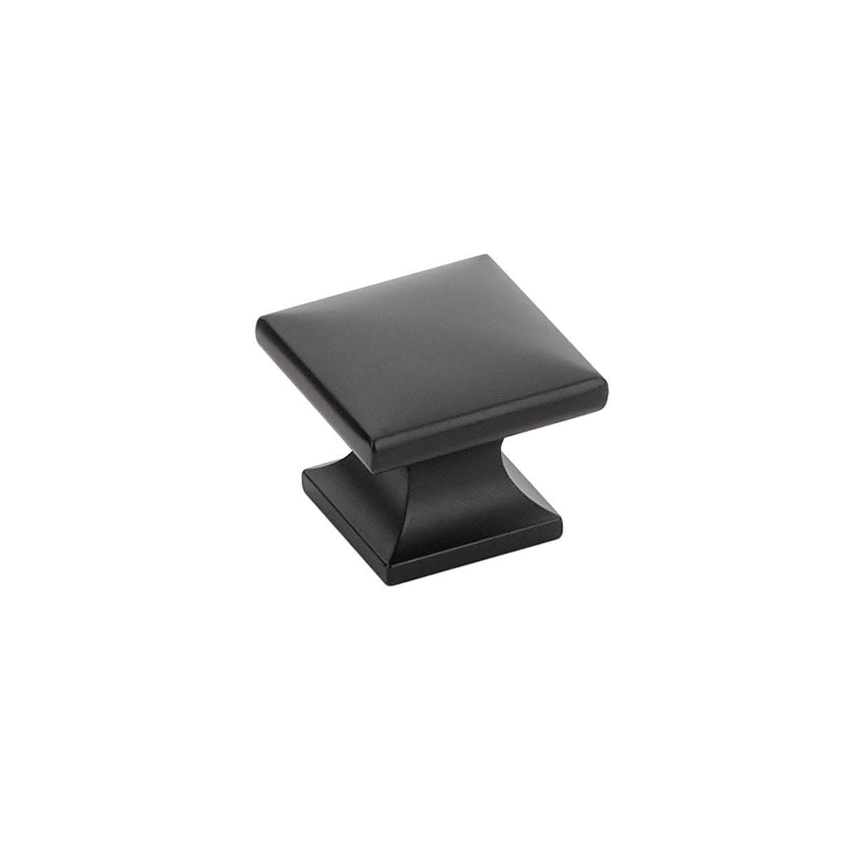 Schaub Northport Smooth Square Knob 1-3/8" Matte Black