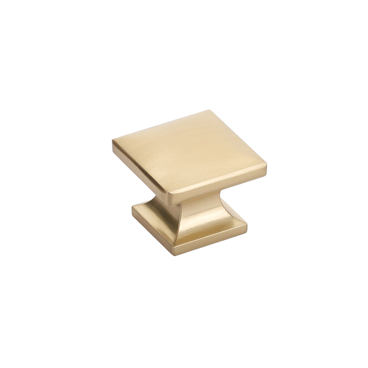 Schaub Northport Smooth Square Knob 1-3/8" Signature Satin Brass