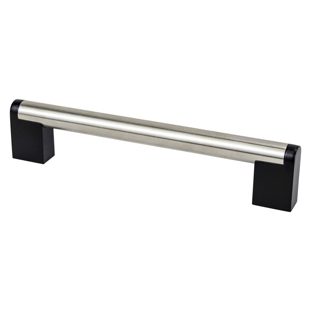 Berenson Studio Remix Pull - 160mm (6-5/16 in) - Brushed Nickel and Matte Black