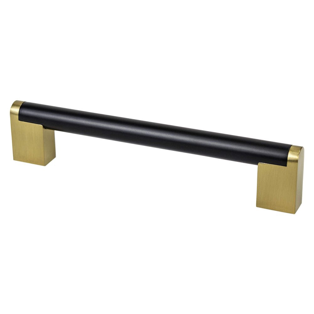 Berenson Studio Remix Pull - 160mm (6-5/16 in) - Matte Black and Modern Brushed Gold