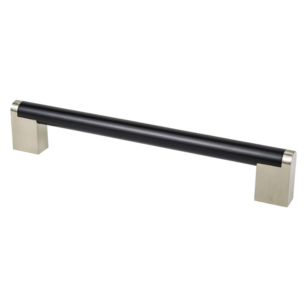Berenson Studio Remix Pull - 192mm (7-9/16 in) - Matte Black and Brushed Nickel