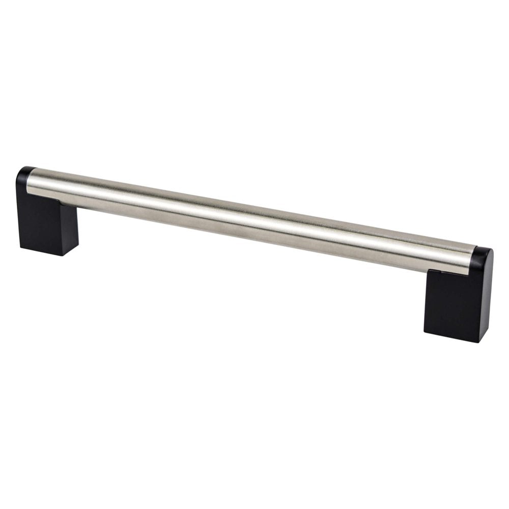 Berenson Studio Remix Pull - 192mm (7-9/16 in) - Brushed Nickel and Matte Black