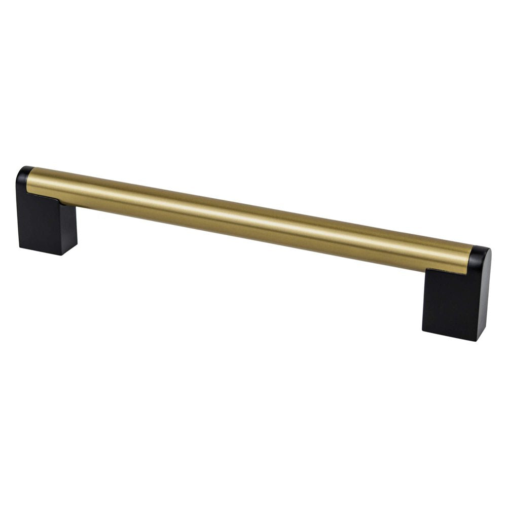 Berenson Studio Remix Pull - 192mm (7-9/16 in) - Modern Brushed Gold and Matte Black