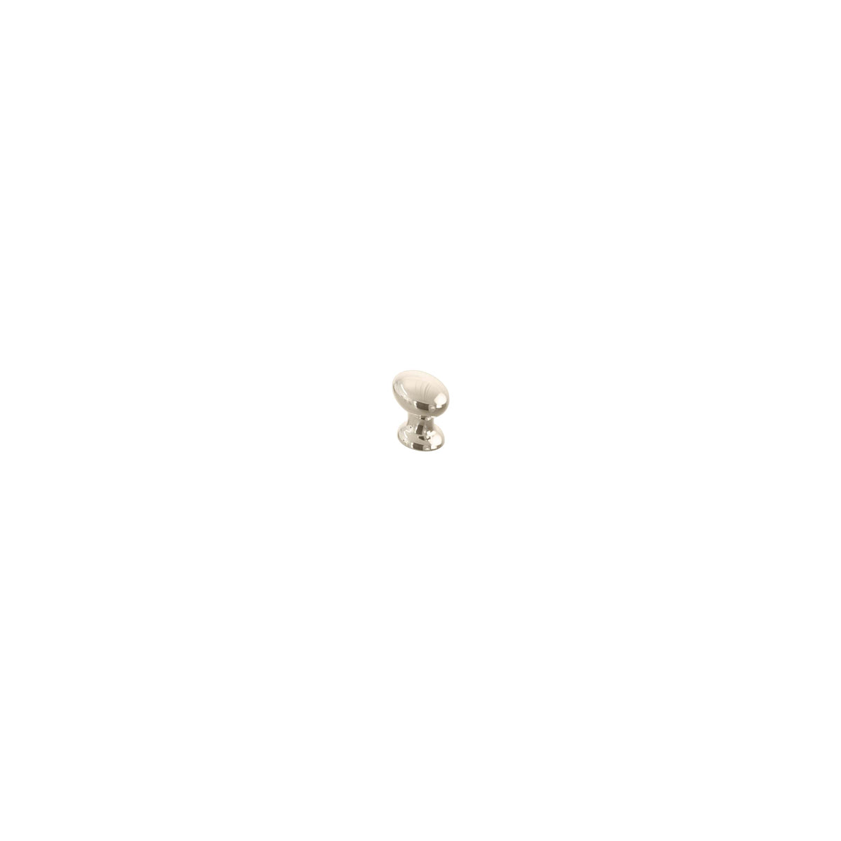 Schaub Avenue Oval Knob 3/4" x 1" Polished Nickel