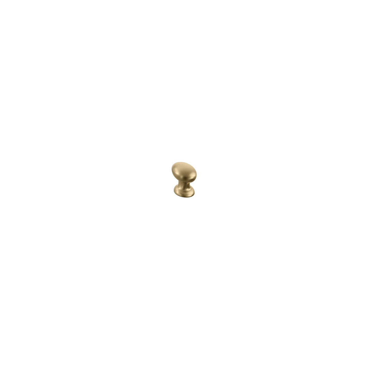 Schaub Avenue Oval Knob 3/4" x 1" Satin Brass