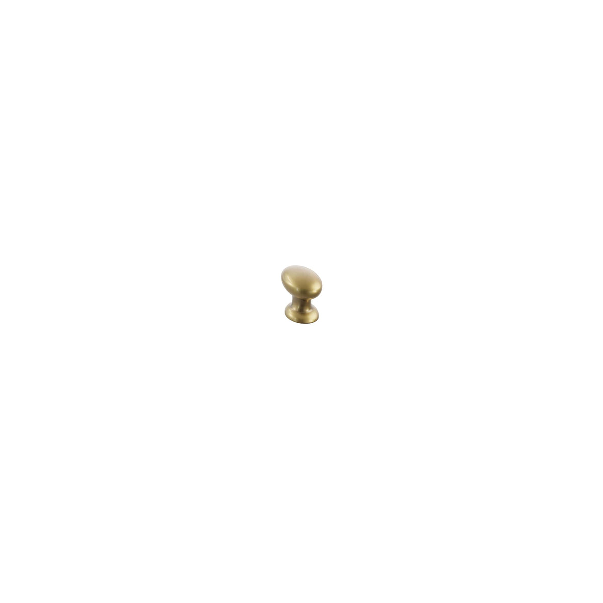 Schaub Avenue Oval Knob 3/4" x 1" Vintage Brass