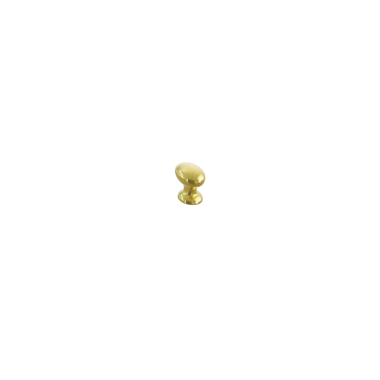 Schaub Avenue Oval Knob 7/8" x 1-3/8" Unlacquered Brass