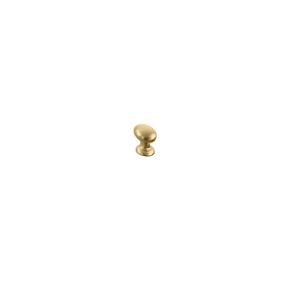 Schaub Avenue Oval Knob 7/8" x 1-3/8" Satin Brass