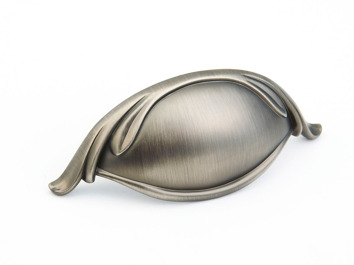Schaub French Farm Cup Pull 3" Antique Nickel