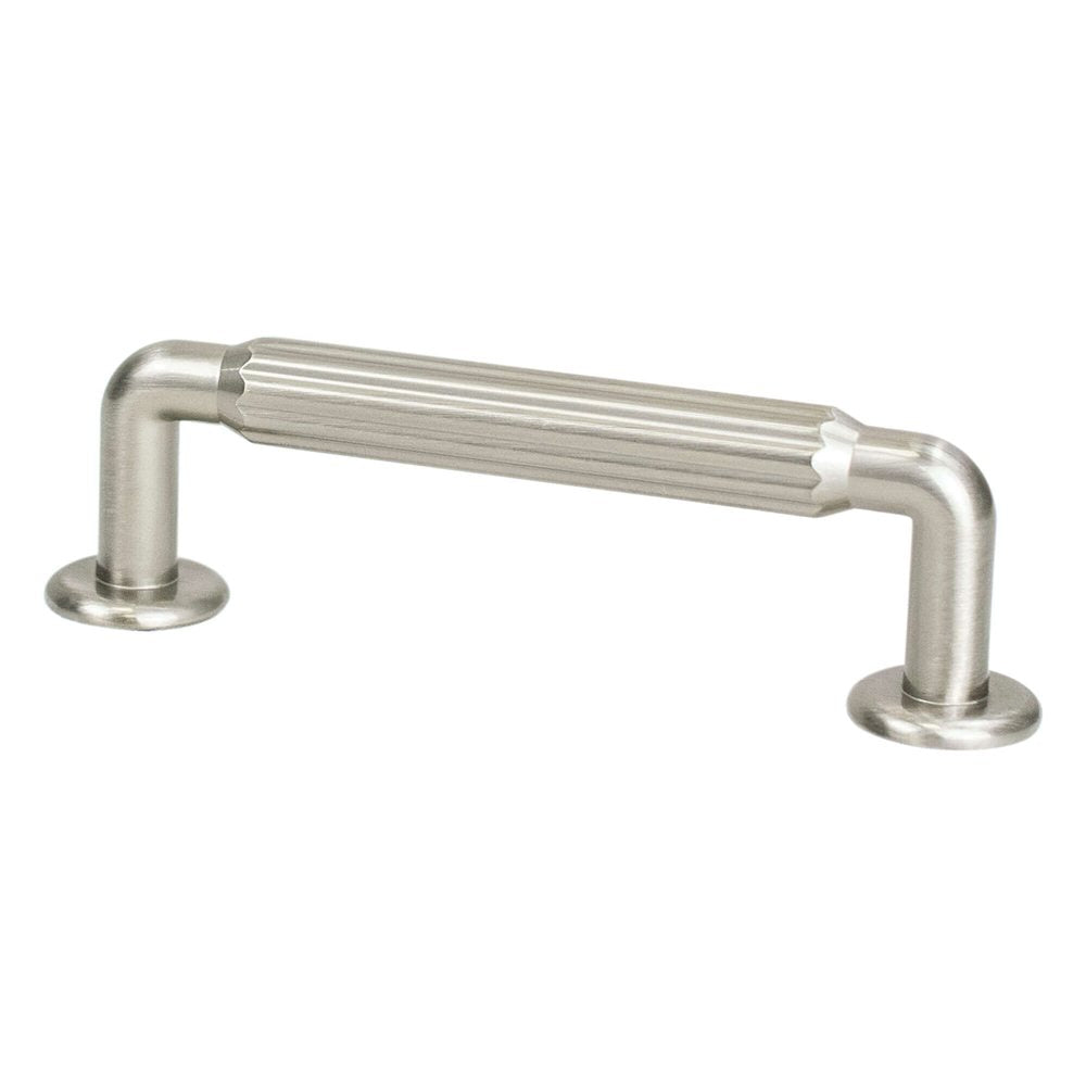Berenson Cannelee Pull - 96mm (3-25/32 in) - Brushed Nickel