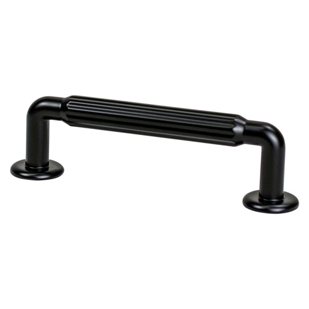 Berenson Cannelee Pull - 96mm (3-25/32 in) - Matte Black