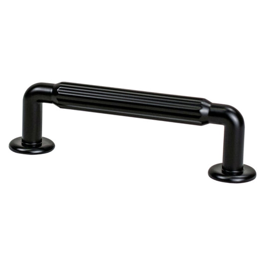Berenson Cannelee Pull - 96mm (3-25/32 in) - Matte Black