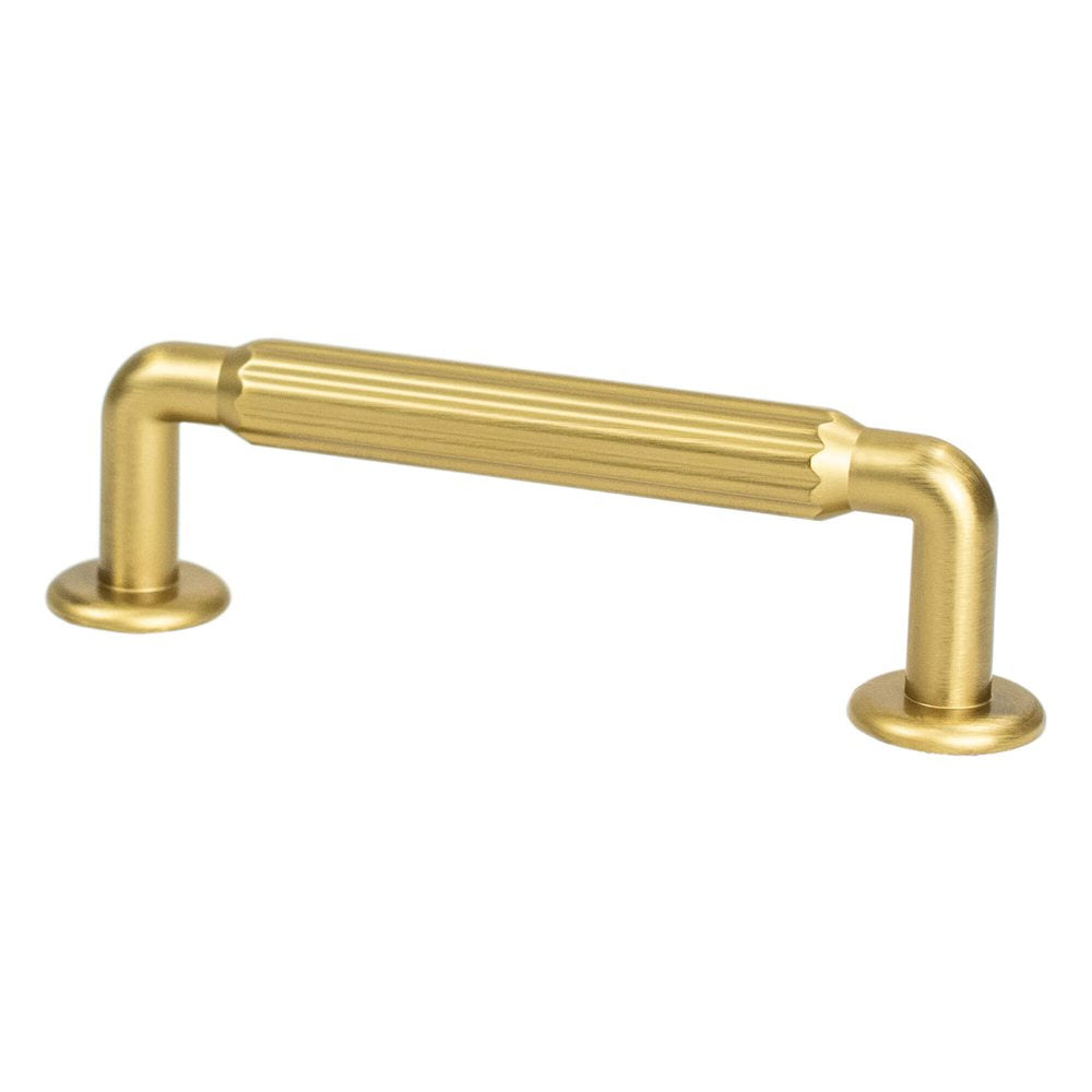 Berenson Cannelee Pull - 96mm (3-25/32 in) - Modern Brushed Gold