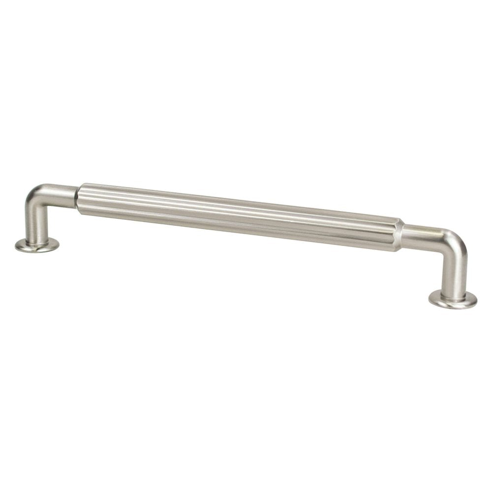 Berenson Cannelee Pull - 224mm (8-13/16 in) - Brushed Nickel
