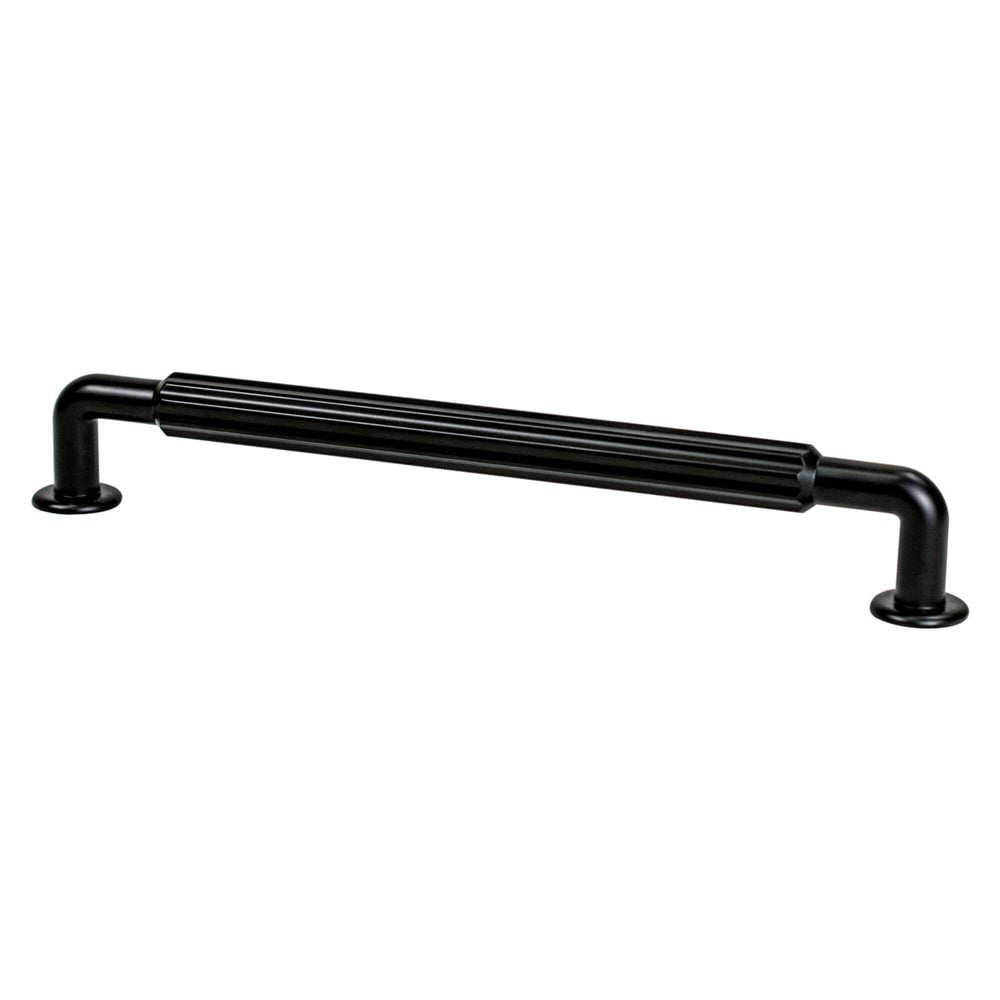 Berenson Cannelee Pull - 224mm (8-13/16 in) - Matte Black