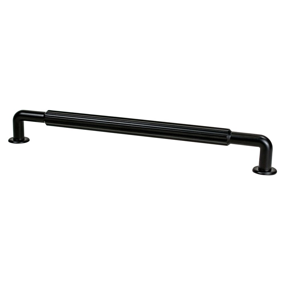 Berenson Cannelee Pull - 12 in (304.8mm) (Appliance Pull) - Matte Black