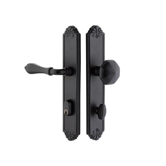 STRETTO Tuscany Bronze 1-1/2" x 11-1/8" Narrow Trim Lockset – Flat Black Bronze