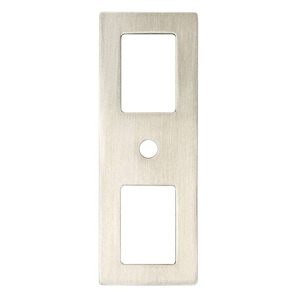 Berenson Statler Cutout Backplate - For Knobs - Brushed Nickel