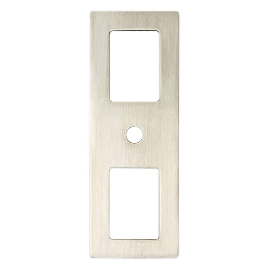 Berenson Statler Cutout Backplate - For Knobs - Brushed Nickel