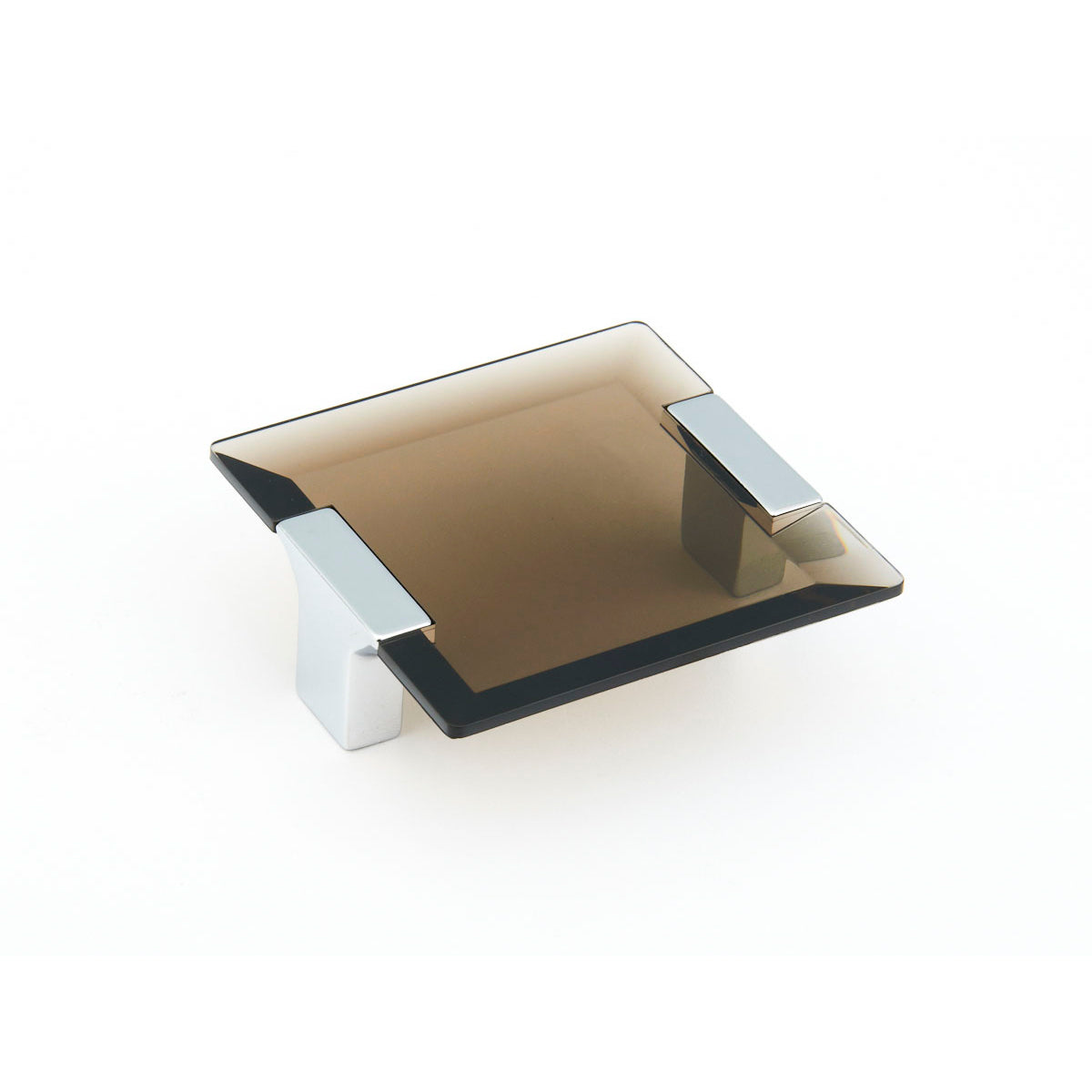 Schaub Positano Square Pull Smoke Polished Chrome