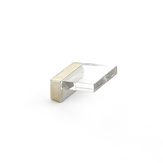 Schaub Positano Finger Pull Clear Satin Nickel