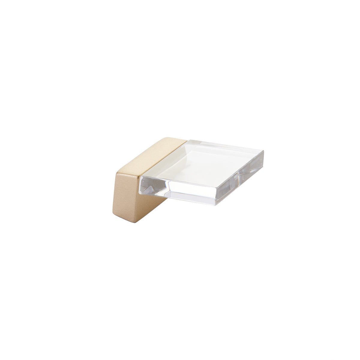 Schaub Positano Finger Pull Clear Signature Satin Brass