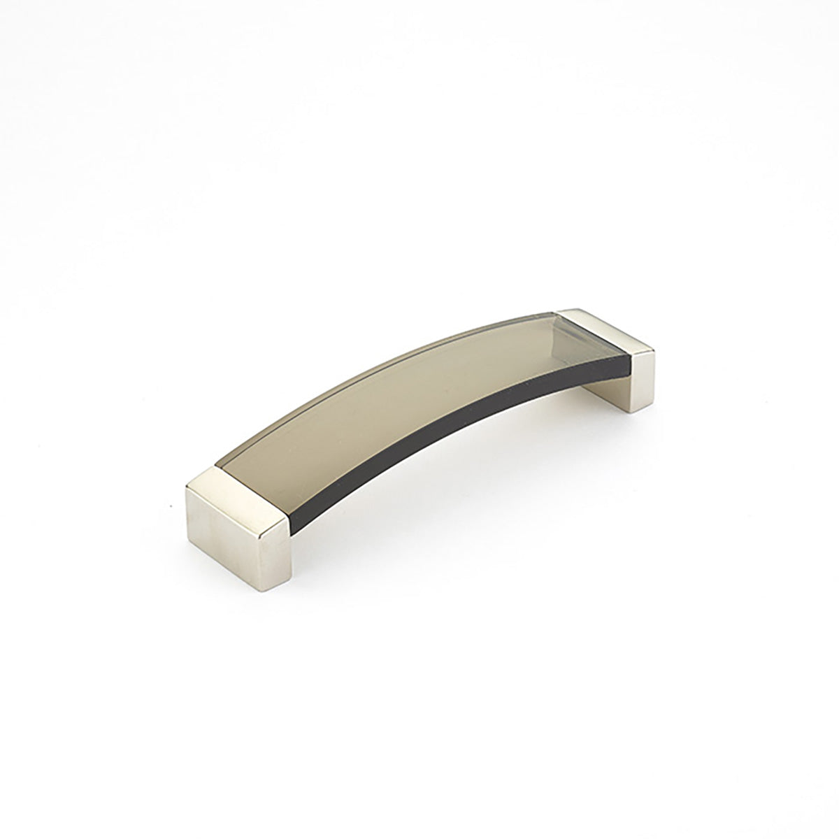 Schaub Positano Arched Pull Smoke Satin Nickel