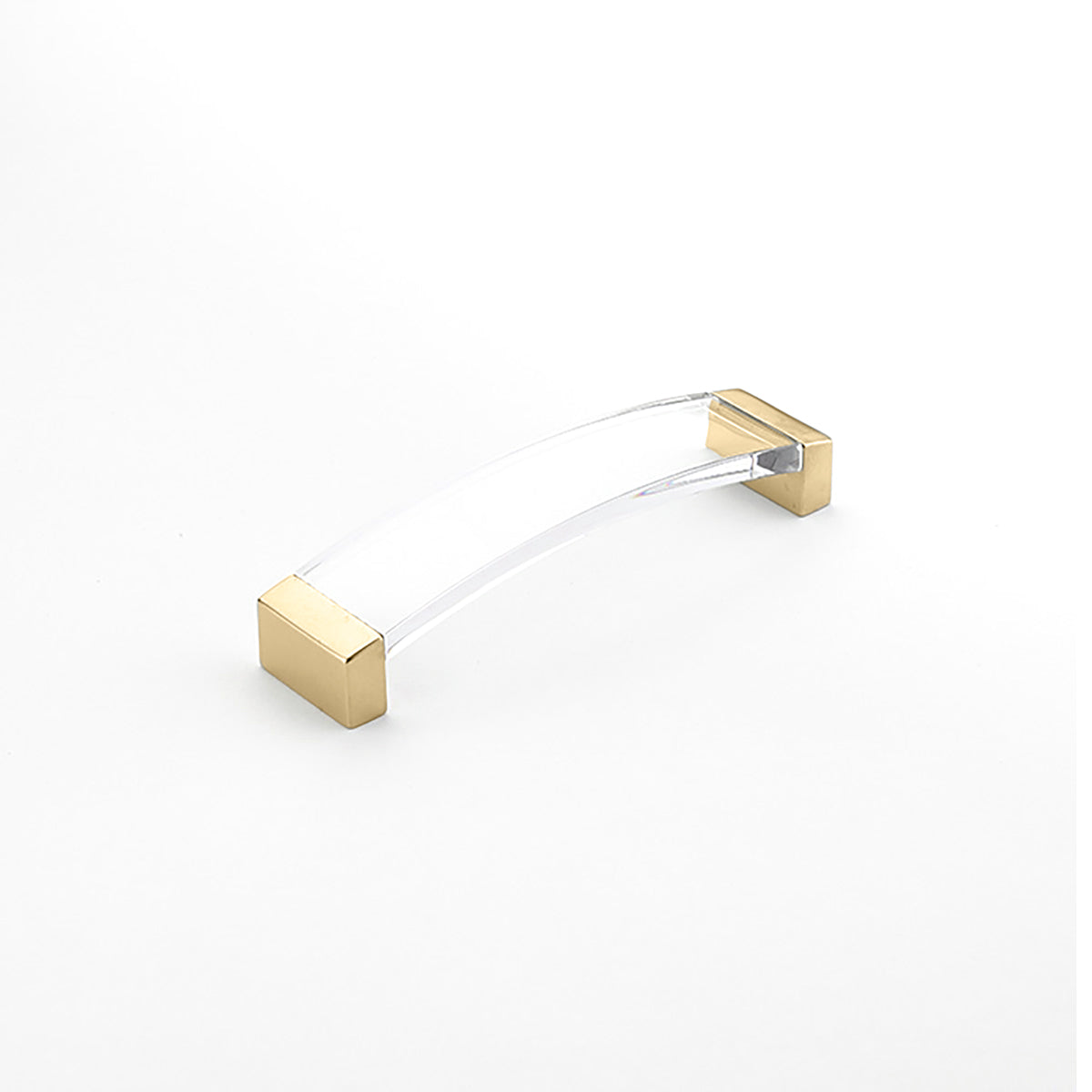 Schaub Positano Arched Pull Clear Signature Satin Brass