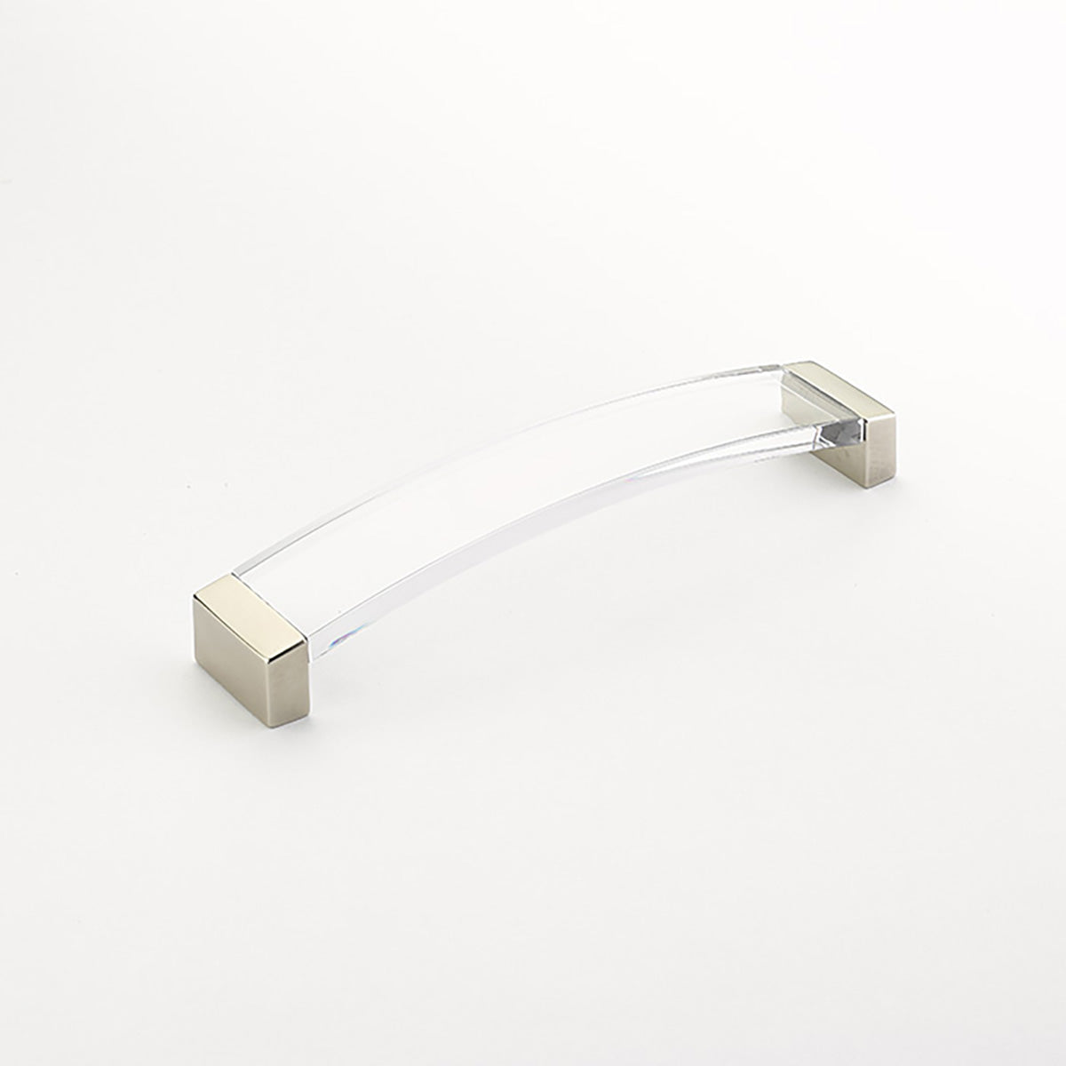 Schaub Positano Arched Pull Clear Satin Nickel