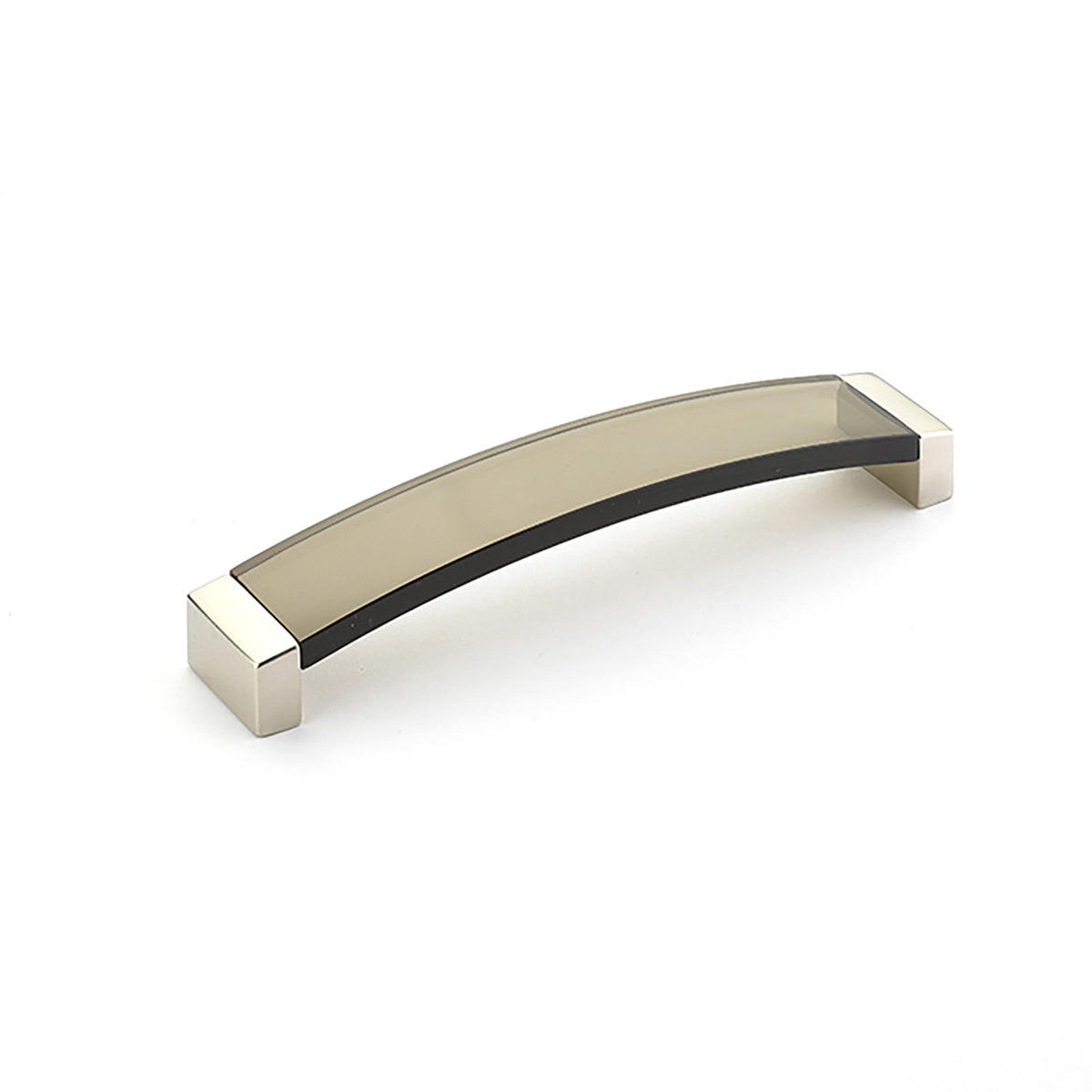 Schaub Positano Arched Pull Smoke Satin Nickel