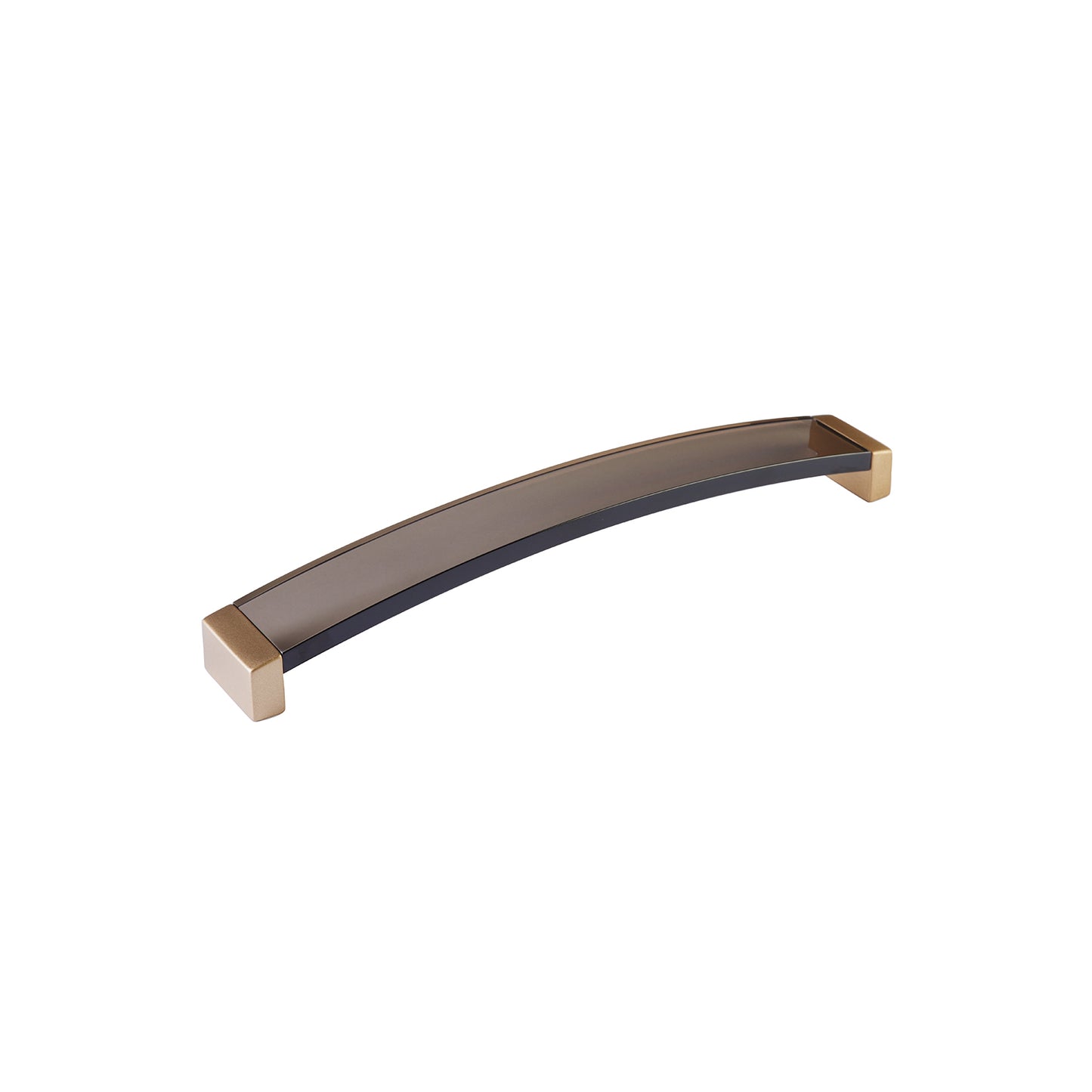 Schaub Positano Arched Pull Smoke Signature Satin Brass