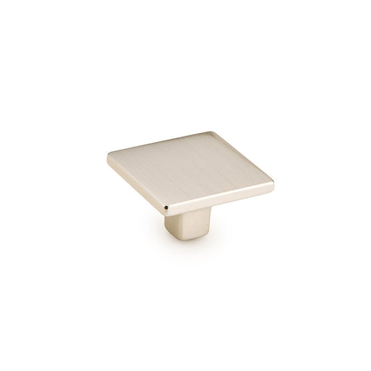 Schaub Armadio Knob Satin Nickel 1-3/8" Square