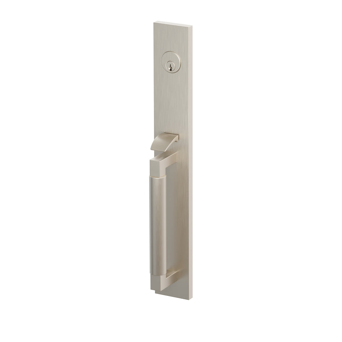 Emtek SELECT L-Square Smooth Full Length Entrance Handleset – Satin Nickel