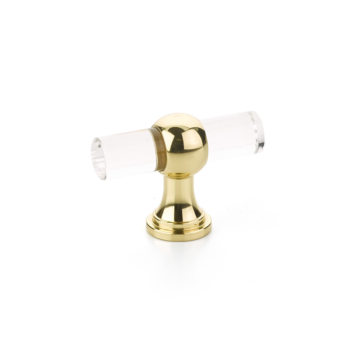 Schaub Lumiere Transitional T-Knob Polished Brass