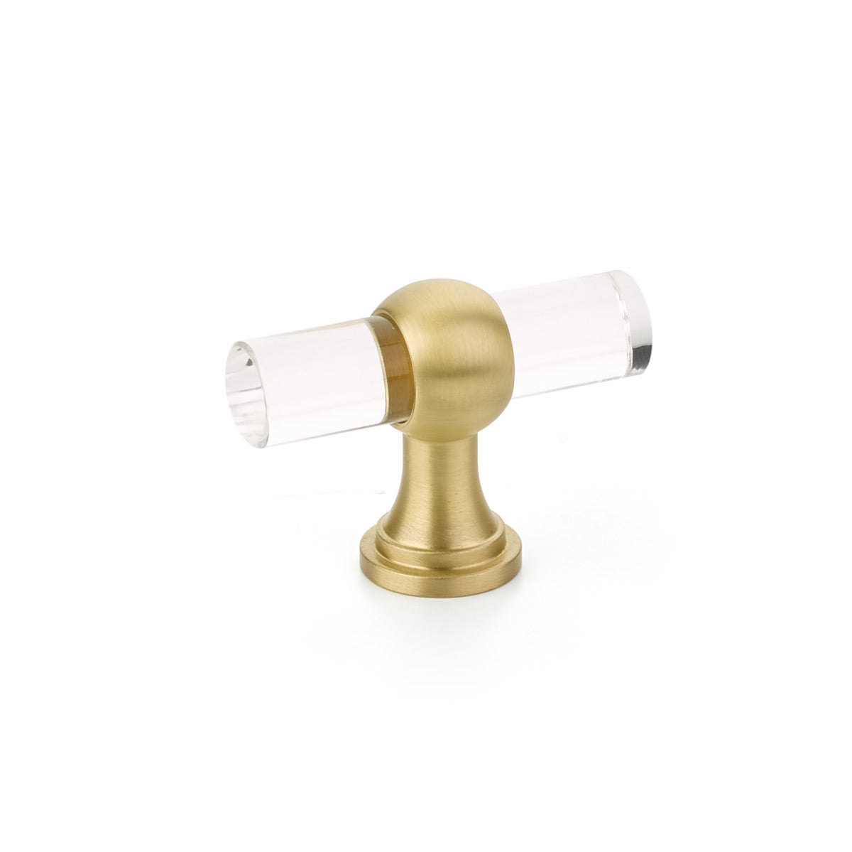 Schaub Lumiere Transitional T-Knob Satin Brass