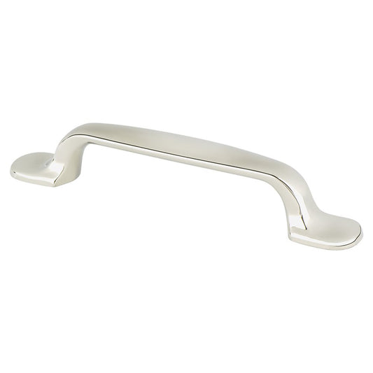Berenson Designers Group Ten Euro Moderno Pull - 96mm (3-25/32 in) - Polished Nickel