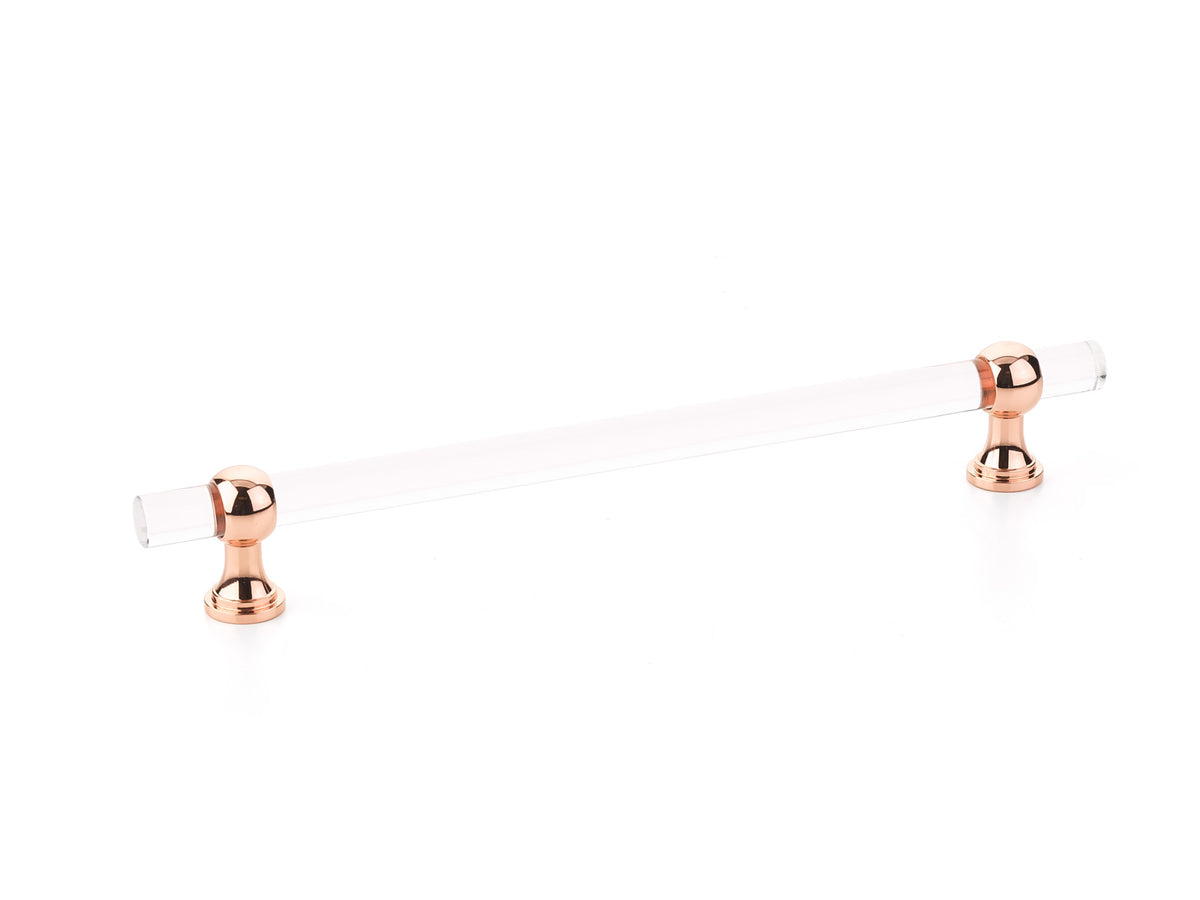 Schaub Lumiere Transitional Bar Pull 8" Polished Rose Gold