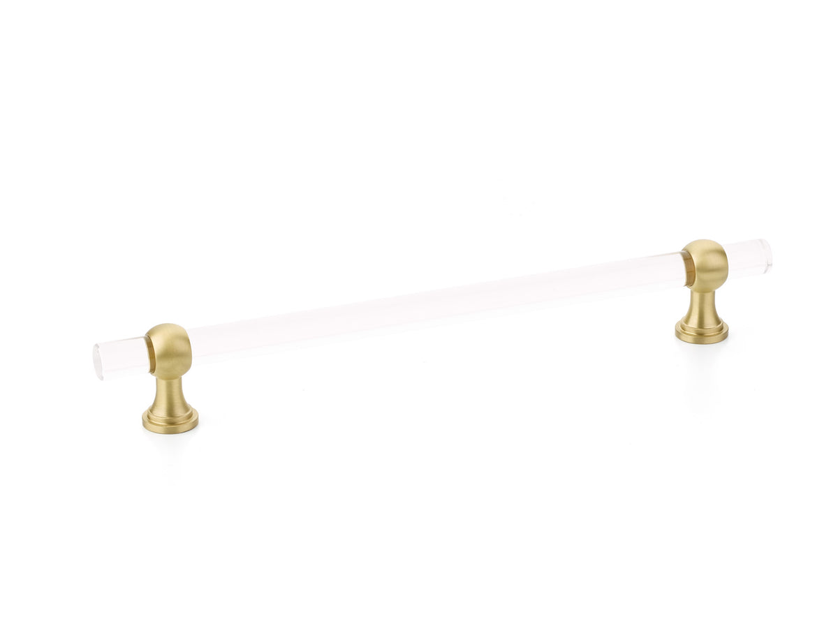 Schaub Lumiere Transitional Bar Pull 8" Satin Brass