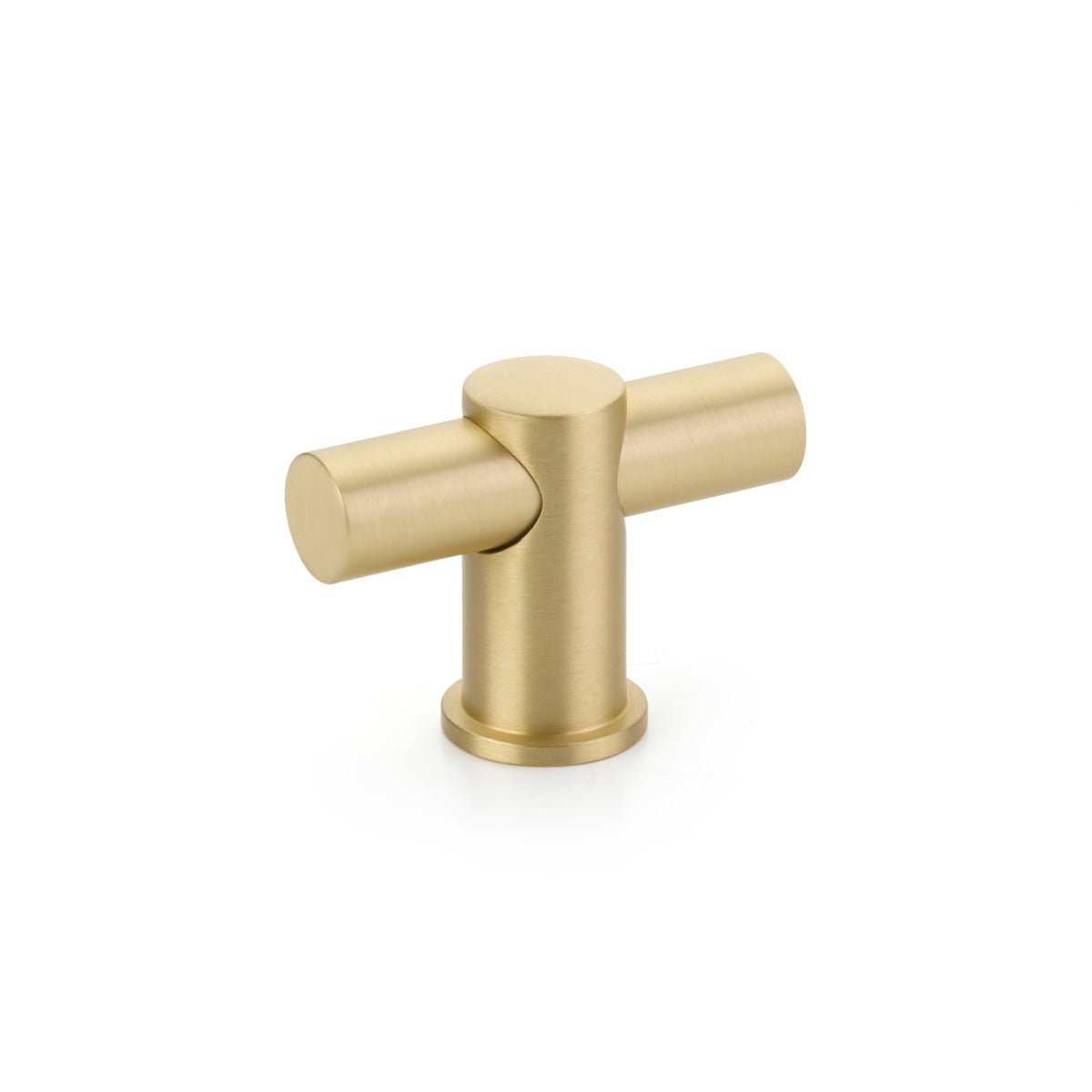 Schaub Fonce' T-knob Satin Brass stem Satin Brass bar